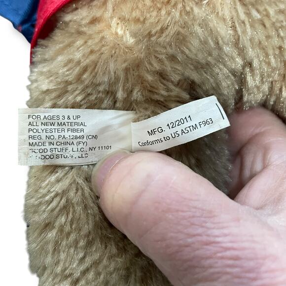 Boston Red Sox Teddy Bear Plush 14" MLB Baseball Bucket Hat Nursery Shower Gift - Picture 8 of 14